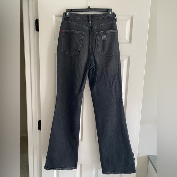 BDG Stretch High Rise Flare Distressed Black Jeans Size 29 - Picture 4 of 7
